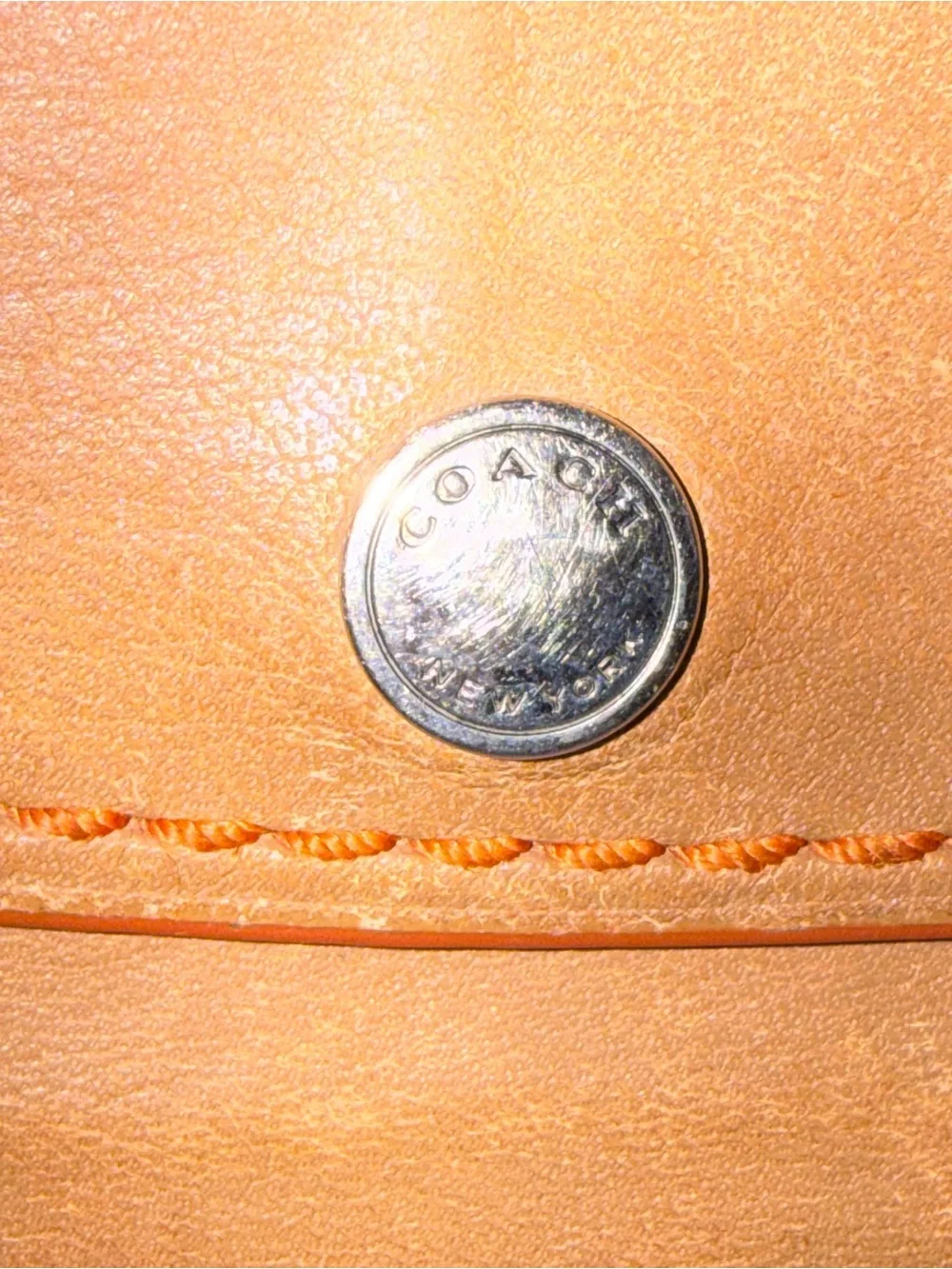 Vintage Coach Compact Leather Key Pouch in Brown